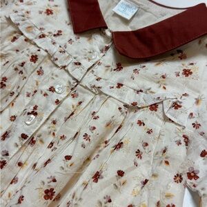 EDGEHILL COLLECTION  Size 6x Floral Dress Long Sleeve neutral colors Peter Pan